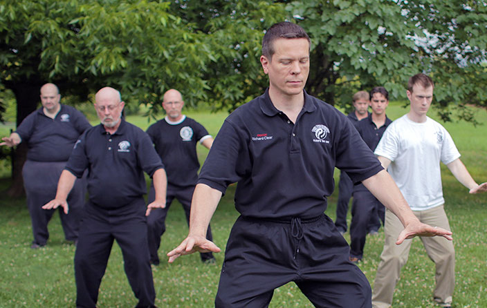 Sigung Richard Clear & students practicing Taijiquan.